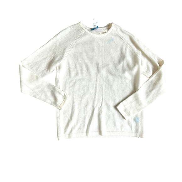 J.Mclaughlin Womens Jamey 100% Cashmere Sweater Ivory Crewneck Size Medium NWT - Picture 3 of 11